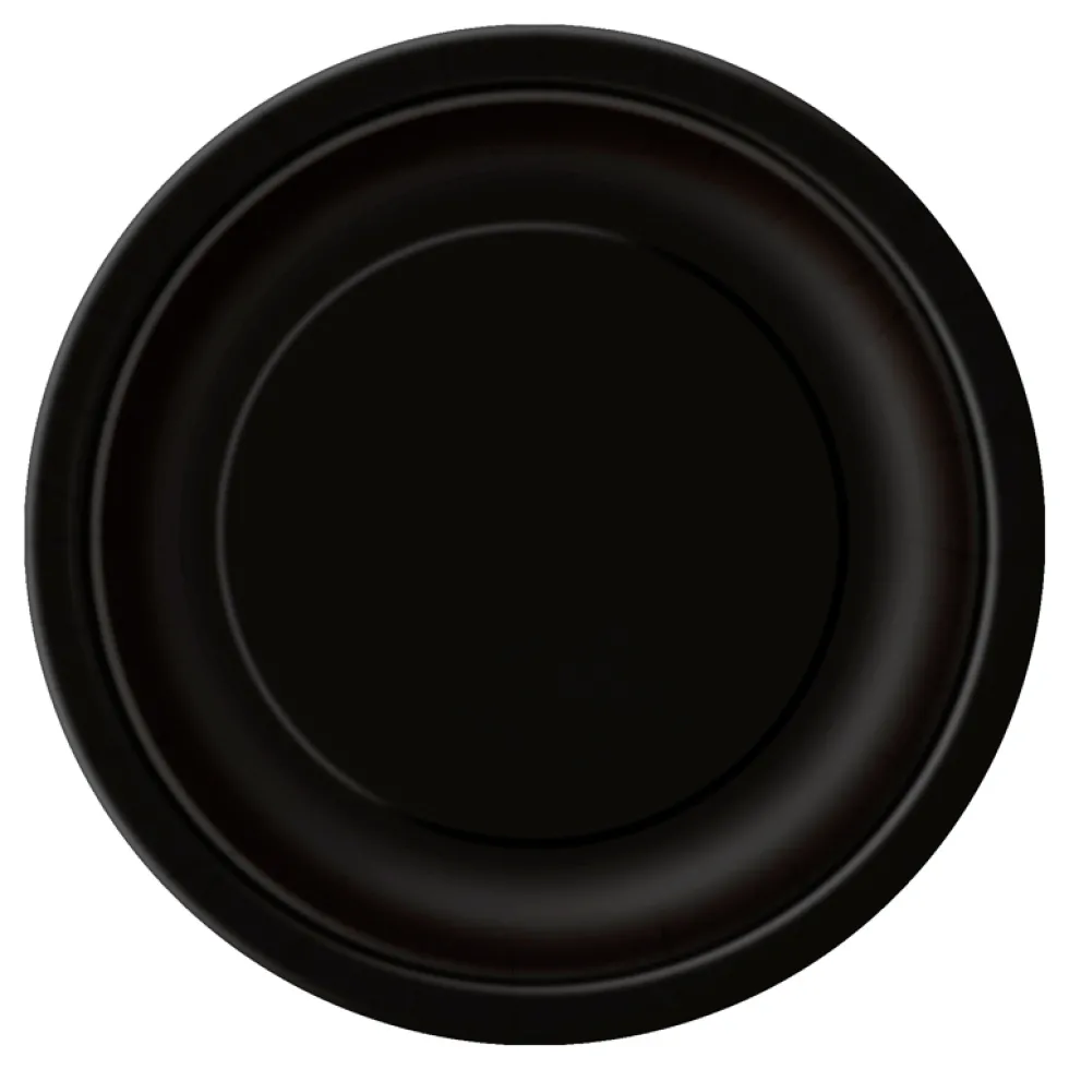 Juego de 8 Platos Negros 22 cm