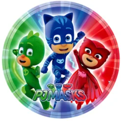 Juego de 8 Platos Pj Masks 23 cm