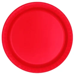 Juego de 8 Platos Rojos 22 cm