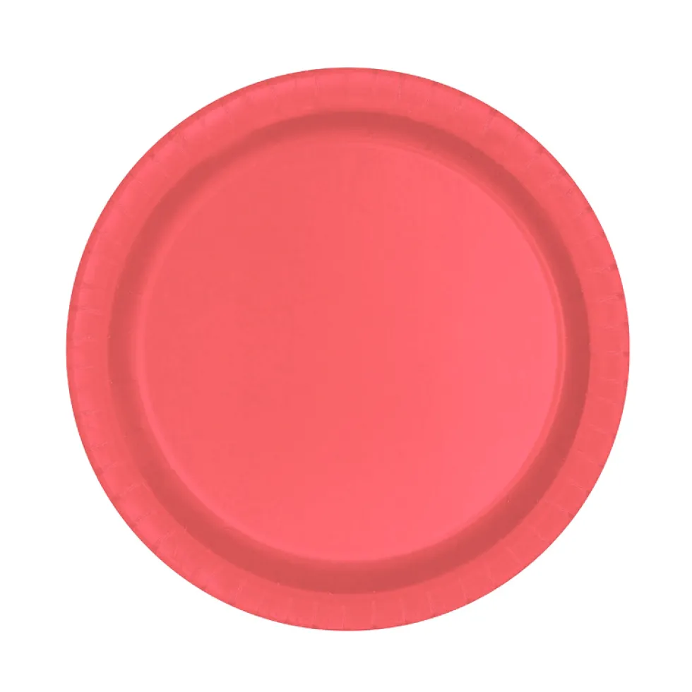 Juego de 8 Platos Rojos 17 cm