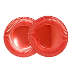 Juego de 8 Platos Rojos 29 cm
