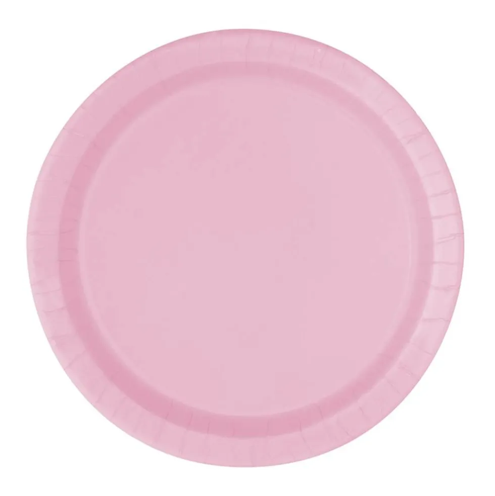 Juego de 8 Platos Rosa Pastel 22 cm