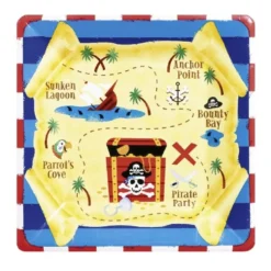 Juego de 8 Platos Tesoro Pirata 25 cm