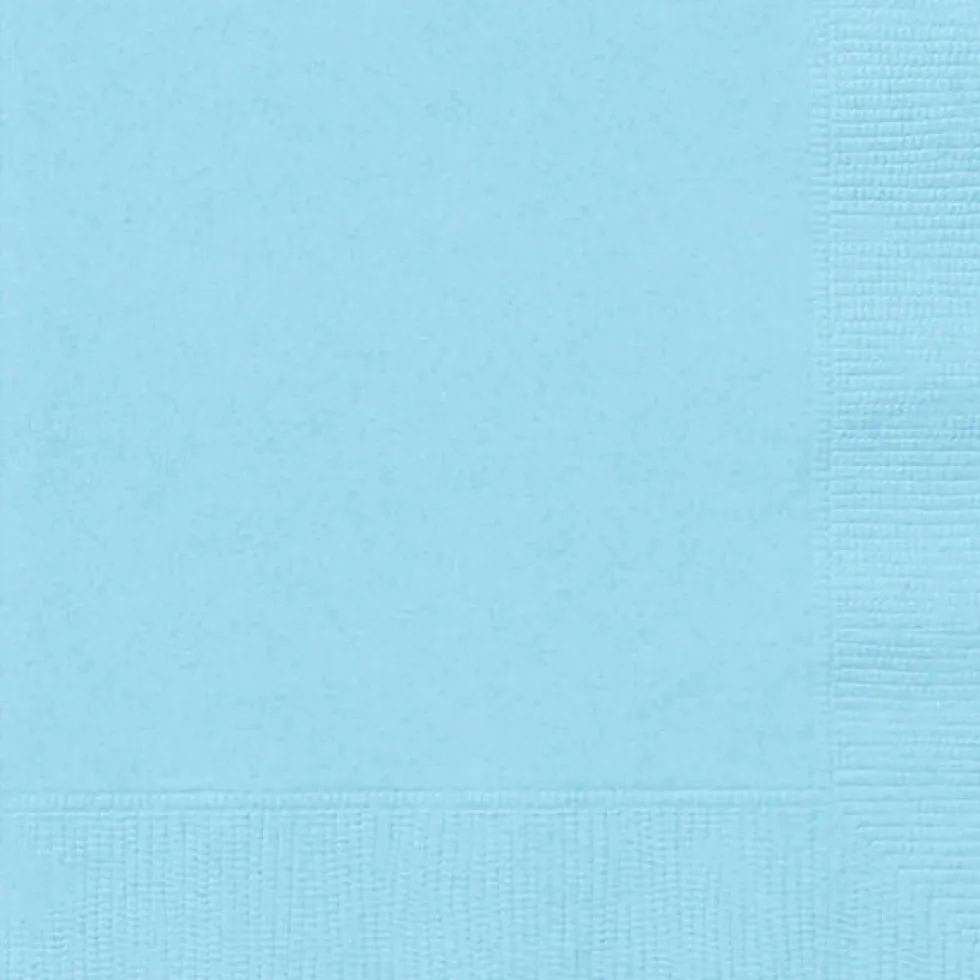 Juego de 20 Servilletas Azul Claro