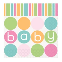 Juego de 16 Servilletas Baby Colores Pastel