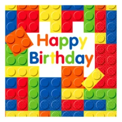 Juego de 20 Servilletas Building Blocks