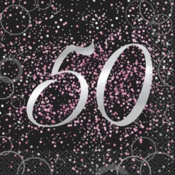 Juego de 16 Servilletas 50 Cumpleaños Rosa