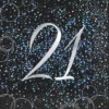 Juego de 16 Servilletas 21 Cumpleaños Azul