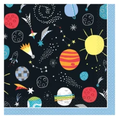 Juego de 16 Servilletas Espacio Estelar 17 cm