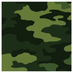 Juego de 16 Servilletas Estampado Militar