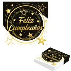 Juego de 12 servilletas Feliz Cumpleaños
