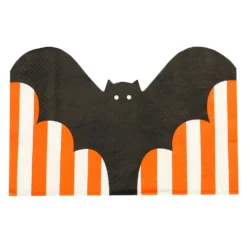 Juego de 20 Servilletas Murciélago Halloween 17 cm