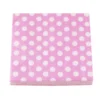 Juego de 12 servilletas Rosas con Lunares Blancos