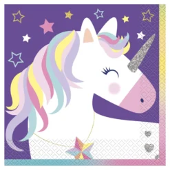Juego de 16 Servilletas Unicornio