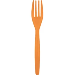 Juego de 20 Tenedores de Plástico Naranja