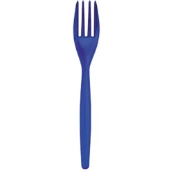 Juego de 20 Tenedores de Plástico Azul Perlado