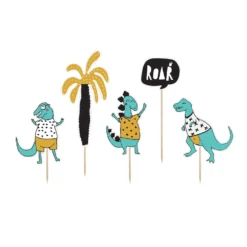 Juego de 5 Toppers Dinosaurios Modelo B