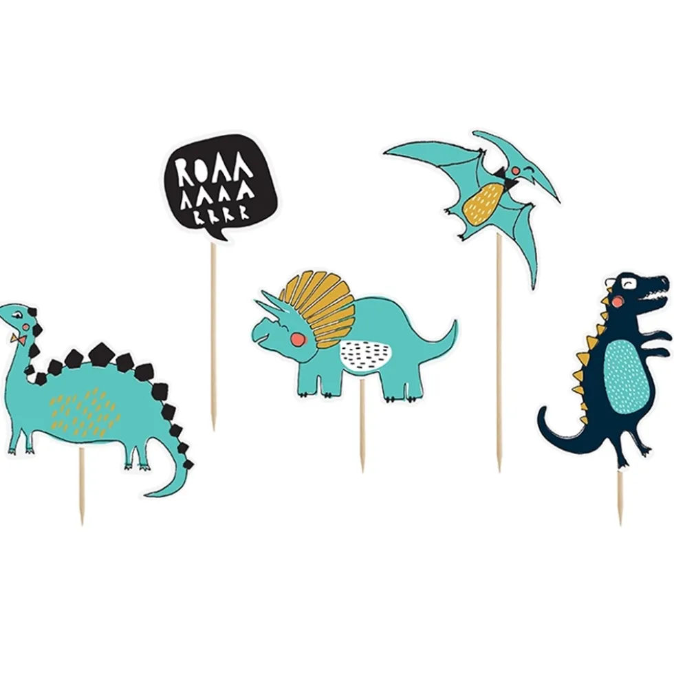 Juego de 5 Toppers Dinosaurios Modelo A