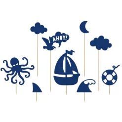 Juego de 9 toppers para dulces Ahoy