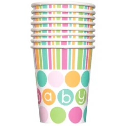 Juego de 8 Vasos Baby Colores Pastel