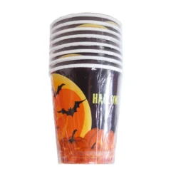 Juego de 8 Vasos Bruja y Calabazas