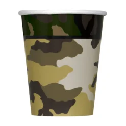Juego de 8 Vasos Camuflaje Militar