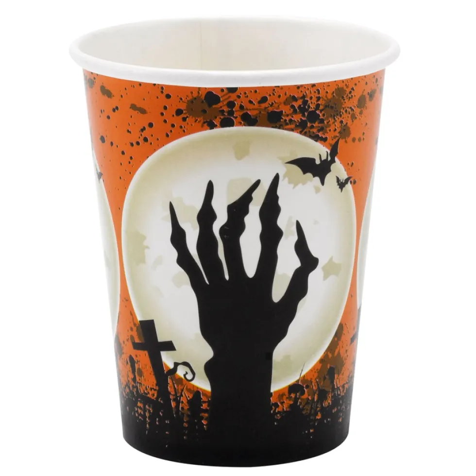Juego de 8 vasos cementerio Halloween