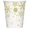 Juego de 8 Vasos Copos de Nieve