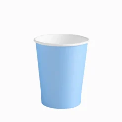 Juego de 10 Vasos de Papel Azul Pastel