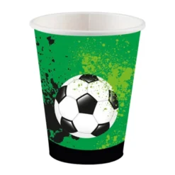 Juego de 8 Vasos de Papel Balón de Oro