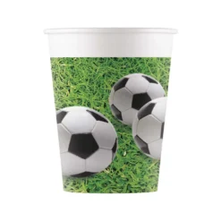 Juego de 8 Vasos de Papel Fútbol