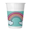 Juego de 8 Vasos de plástico Fiesta Mágica