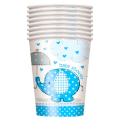 Juego de 8 Vasos Elefante Azul