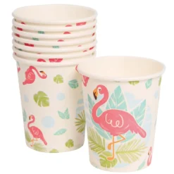 Juego de 6 Vasos Flamingo Rosa 240 ml