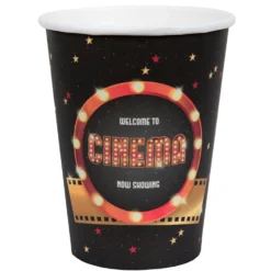 Juego de 10 Vasos Negros Cinema
