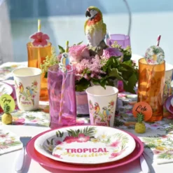 Juego de 10 vasos Paraíso Tropical