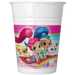 Juego de 8 vasos plástico Shimmer & Shine