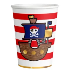 Juego de 8 vasos Tesoro Pirata 250 ml