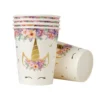 Juego de 6 Vasos Unicornio 266 ml