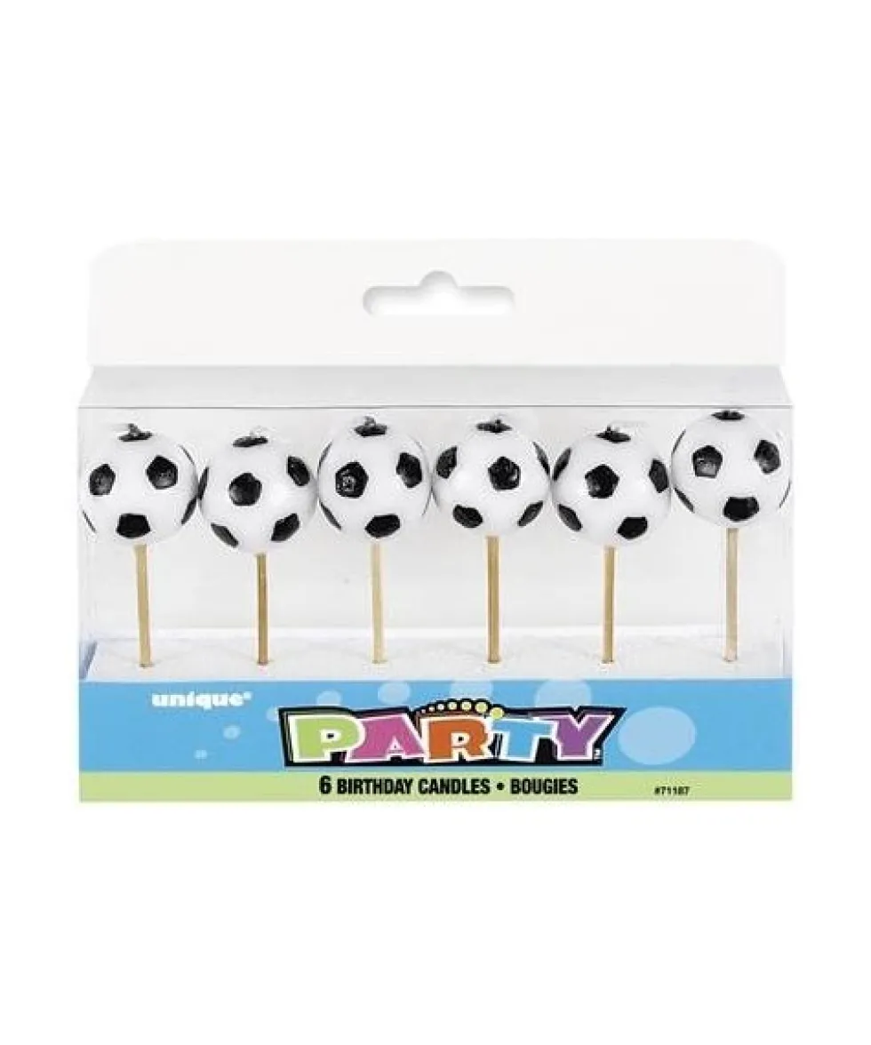 Juego de 6 velas Balón de Fútbol Culpitt