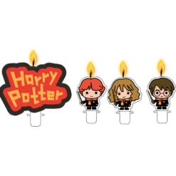 Juego de 4 Velas Cumpleaños Harry Potter