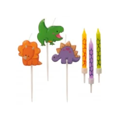 Juego de 9 Velas Dinosaurios Attack