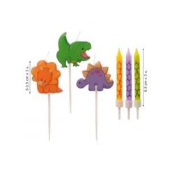 Juego de 9 Velas Dinosaurios Attack