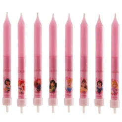 Juego de 8 Velas Princesas Disney