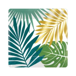 Juego 8 Platos Cuadrados Tropical 18 cm