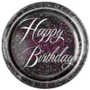 Juego 8 Platos Happy Birthday Rosa 22cm