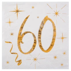 Juego 20 Servilletas Cóctel 60 años