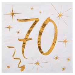 Juego 20 Servilletas Cóctel 70 años