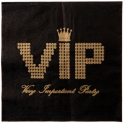 Juego 20 Servilletas Negras VIP
