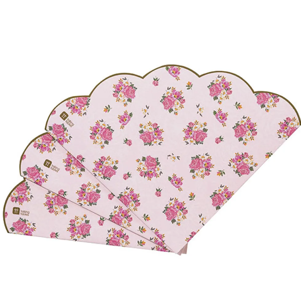 Juego 20 Servilletas Redondas Vintage Floral